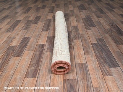 Brown 5'0" x 6'10" Oushak And Peshawar Hand knotted Wool Rug - Sku: O02794