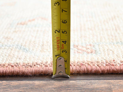 Brown 5'0" x 6'10" Oushak And Peshawar Hand knotted Wool Rug - Sku: O02794