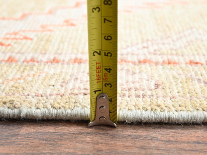 Brown 4'10" x 6'9" Oushak And Peshawar Hand knotted Wool Rug - Sku: O02796