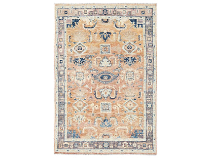 Brown 4'8" x 7'0" Tribal & Geometric Hand knotted Wool Rug - Sku: O02799