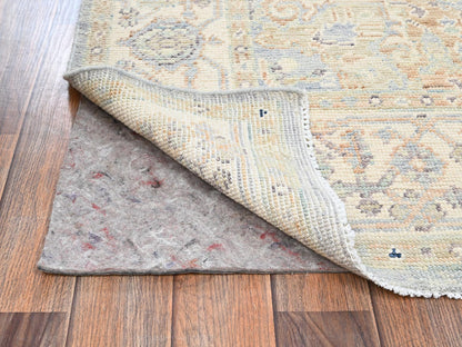 Heriz Tribal & Geometric hand-knotted wool rug in Gray & Ivory, 4'9" x 7' — SKU O02802 (view 3)