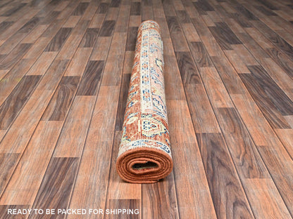 Beige 4'10" x 6'10" Tribal & Geometric Hand knotted Wool Rug - Sku: O02805