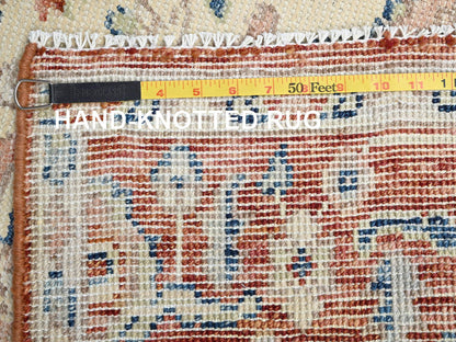 Beige 4'10" x 6'10" Tribal & Geometric Hand knotted Wool Rug - Sku: O02805