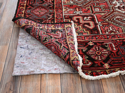 Red 7'10" x 10'6" Heriz Hand knotted Wool Rug - Sku: O0280