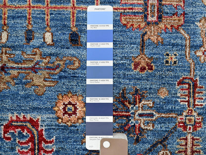 Blue 8'2" x 10'1" Heriz Hand knotted Wool Rug - Sku: O02811