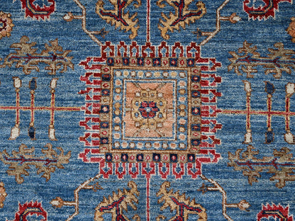 Blue 8'2" x 10'1" Heriz Hand knotted Wool Rug - Sku: O02811