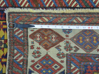 Yellow 4'0" x 9'10" Antique Hand knotted Wool Rug - Sku: O028230