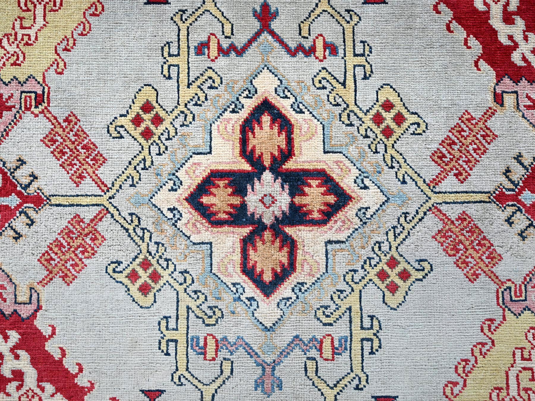 Oushak Oushak hand-knotted wool rug in Green & Red, 7'10" x 9'10" — SKU O0302 (view 8)