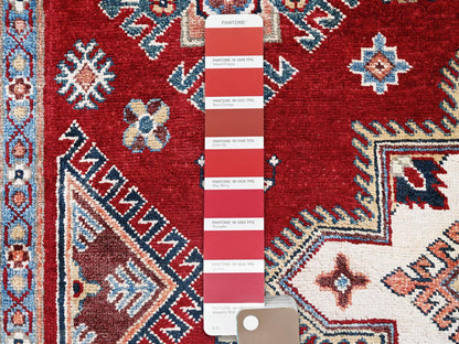 Kazak Kazak hand-knotted wool rug in Red & Ivory, 5'11" x 8'10" — SKU O0315 (view 8)
