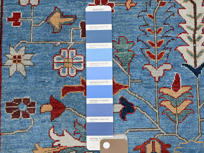 Blue 9'2" x 11'8" Heriz Hand knotted Wool Rug - Sku: O0318