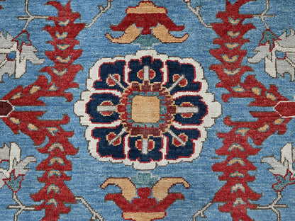 Blue 9'2" x 11'8" Heriz Hand knotted Wool Rug - Sku: O0318