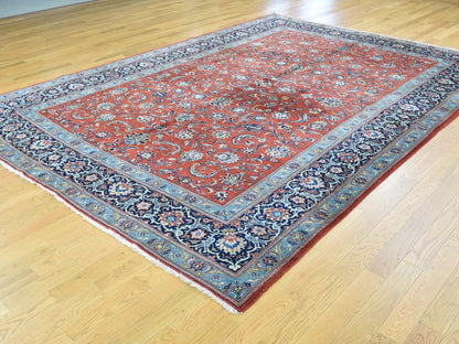 Red 7'10" x 11'0" Antique Hand knotted Wool Rug - Sku: O032135