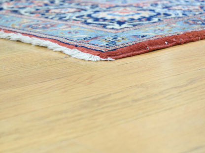 Red 7'10" x 11'0" Antique Hand knotted Wool Rug - Sku: O032135
