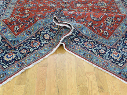 Red 7'10" x 11'0" Antique Hand knotted Wool Rug - Sku: O032135