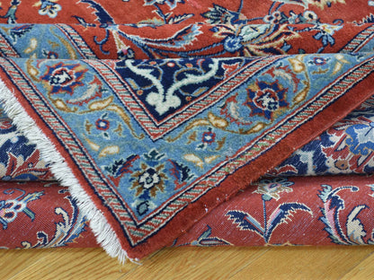 Red 7'10" x 11'0" Antique Hand knotted Wool Rug - Sku: O032135