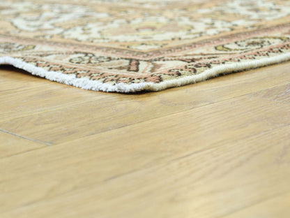 Ivory 9'8" x 12'10" Antique Hand knotted Wool Rug - Sku: O032137