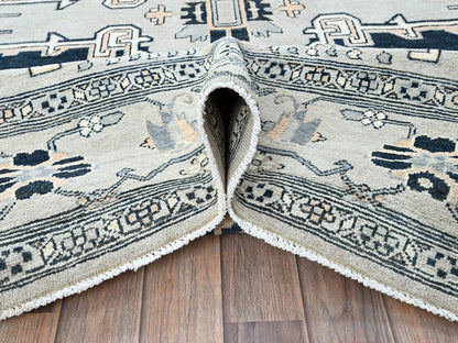 Heriz Heriz hand-knotted wool rug in Gray, 8' x 9'9" — SKU O0321 (view 5)