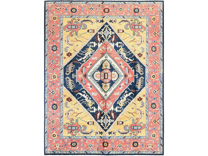 Blue 9'0" x 11'8" Heriz Hand knotted Wool Rug - Sku: O0322