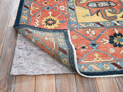 Blue 9'0" x 11'8" Heriz Hand knotted Wool Rug - Sku: O0322
