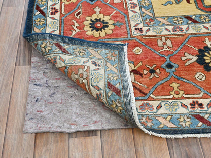 Blue 9'11" x 13'10" Heriz Hand knotted Wool Rug - Sku: O0323