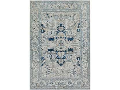 Heriz Heriz hand-knotted wool rug in Gray, 6' x 8'11" — SKU O0324