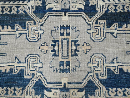Heriz Heriz hand-knotted wool rug in Gray, 6' x 8'11" — SKU O0324 (view 9)