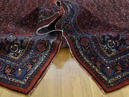 Red 10'5" x 13'9" Antique Hand knotted Wool Rug - Sku: O032840