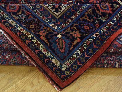 Red 10'5" x 13'9" Antique Hand knotted Wool Rug - Sku: O032840