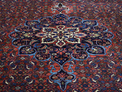 Red 10'5" x 13'9" Antique Hand knotted Wool Rug - Sku: O032840