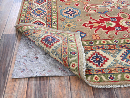 Brown 4'11" x 6'9" Kazak Hand knotted Wool Rug - Sku: O0329