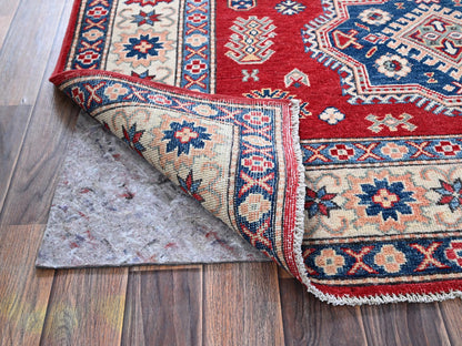 Kazak Kazak hand-knotted wool rug in Red & Ivory, 4'10" x 7' — SKU O0330 (view 3)