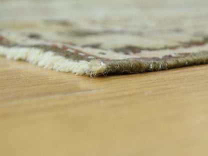 Green 3'8" x 15'0" Antique Hand knotted Wool Rug - Sku: O033178