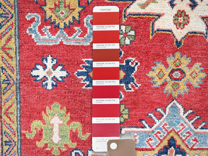Kazak Kazak hand-knotted wool rug in Red & Ivory, 4'10" x 6'11" — SKU O0333 (view 4)