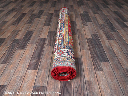 Kazak Kazak hand-knotted wool rug in Red & Ivory, 4'10" x 6'11" — SKU O0333 (view 5)