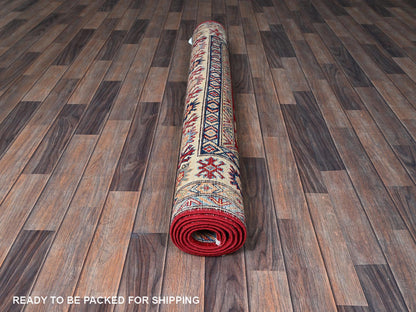 Kazak Kazak hand-knotted wool rug in Red & Ivory, 4'9" x 7'1" — SKU O0335 (view 5)