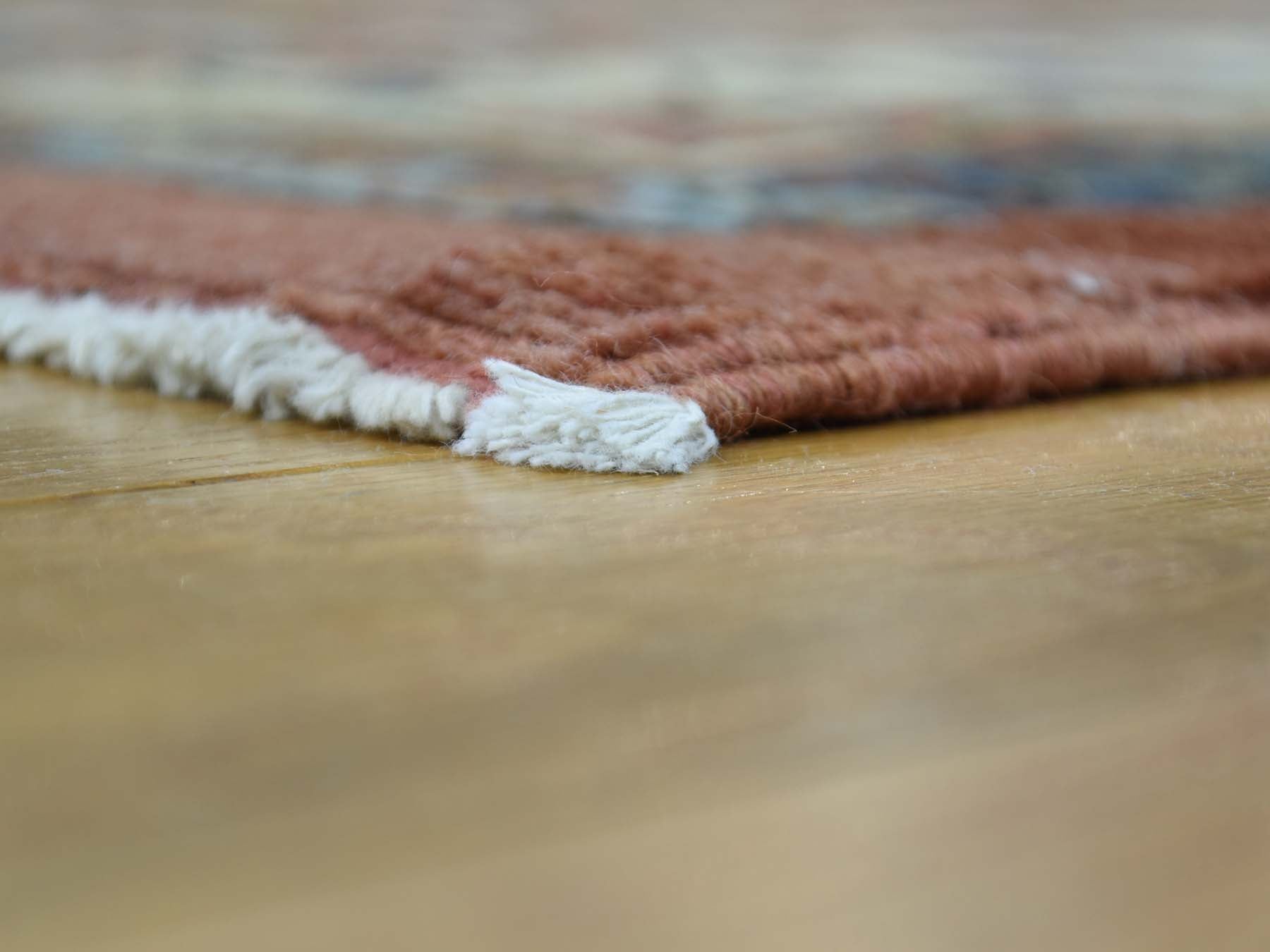 Antique hand-knotted wool rug in Brown & Ivory, 10'8" x 14'1" — SKU O034131 (view 4)