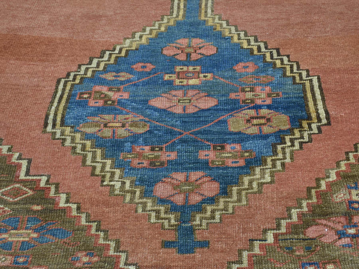 Antique hand-knotted wool rug in Brown & Ivory, 10'8" x 14'1" — SKU O034131 (view 8)