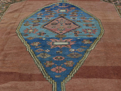 Antique hand-knotted wool rug in Brown & Ivory, 10'8" x 14'1" — SKU O034131 (view 9)