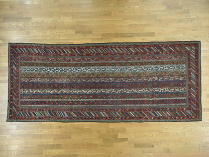 Multicolored 6'5" x 15'6" Antique Hand knotted Wool Rug - Sku: O034421