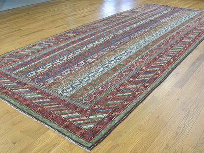 Multicolored 6'5" x 15'6" Antique Hand knotted Wool Rug - Sku: O034421