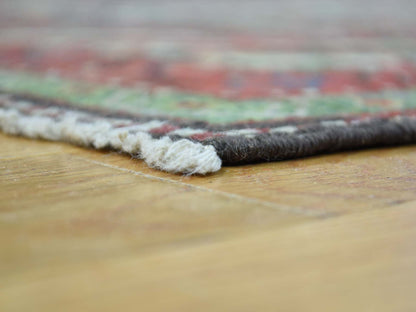 Multicolored 6'5" x 15'6" Antique Hand knotted Wool Rug - Sku: O034421