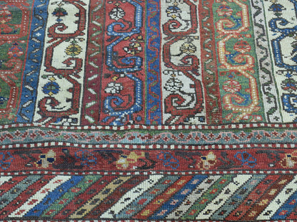 Multicolored 6'5" x 15'6" Antique Hand knotted Wool Rug - Sku: O034421