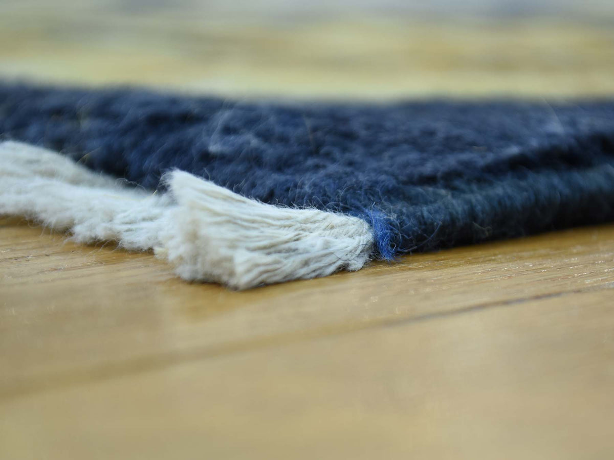 Savonnerie Antique hand-knotted wool rug in Blue & Brown, 10'10" x 13'8" — SKU O034424 (view 4)