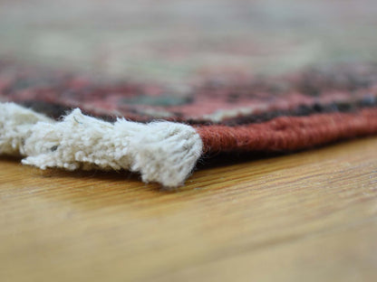 Red 9'0" x 11'3" Antique Hand knotted Wool Rug - Sku: O034425
