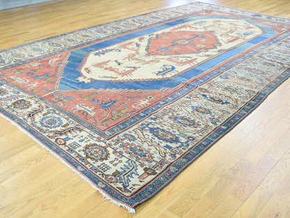 Red 8'4" x 14'0" Antique Hand knotted Wool Rug - Sku: O034427