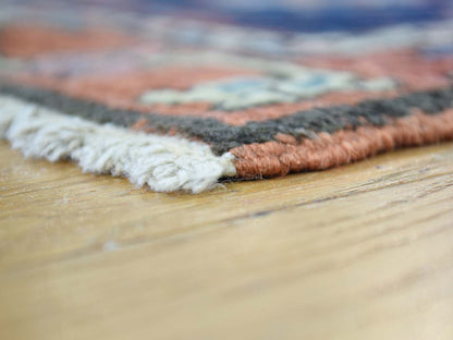 Red 9'10" x 13'5" Antique Hand knotted Wool Rug - Sku: O035433