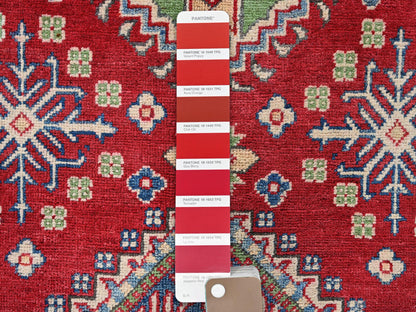 Kazak Kazak hand-knotted wool rug in Red & Ivory, 3'11" x 6' — SKU O0358 (view 4)