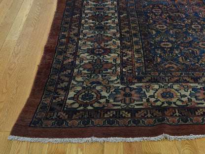 Red 11'10" x 23'4" Antique Hand knotted Wool Rug - Sku: O035950