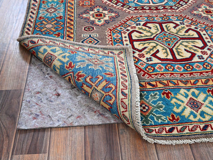 Kazak Kazak hand-knotted wool rug in Gray & Blue, 3'11" x 5'9" — SKU O0360 (view 3)