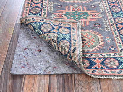 Grey 2'0" x 2'8" Tribal Hand knotted Wool Rug - Sku: O0368
